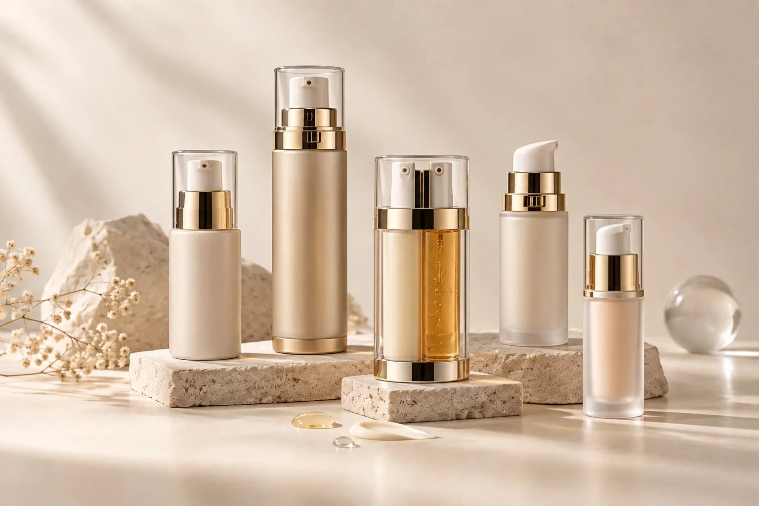 Body care bottles cleanser packaging and pump bottles