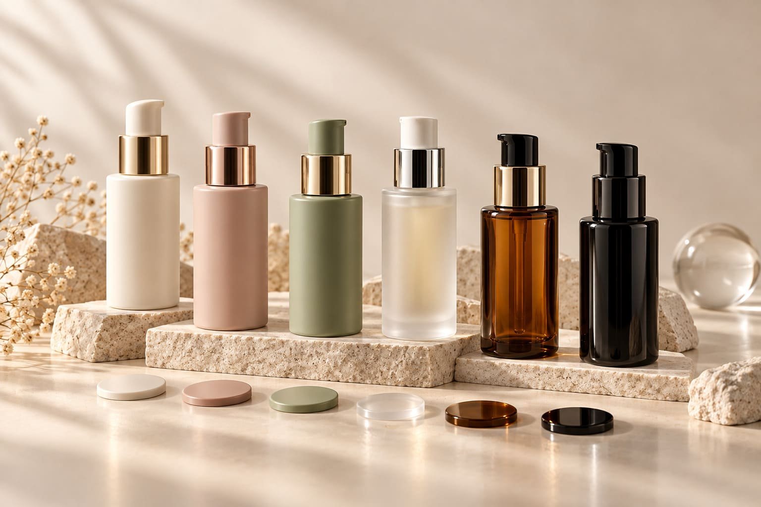 Custom cosmetic packaging colors frosting coating and surface finishes