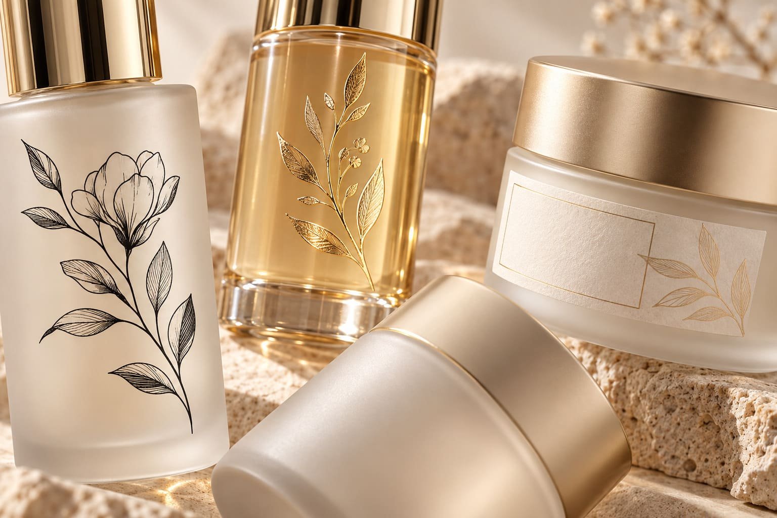 Silk screen printing hot stamping and labeling cosmetic packaging