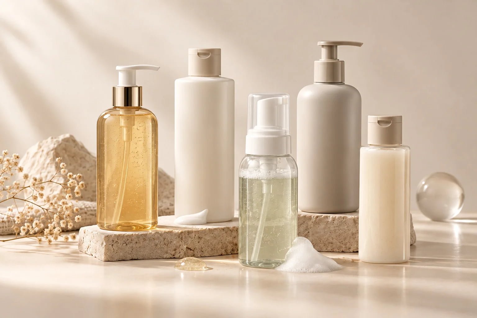Sunscreen and squeeze tube cosmetic packaging