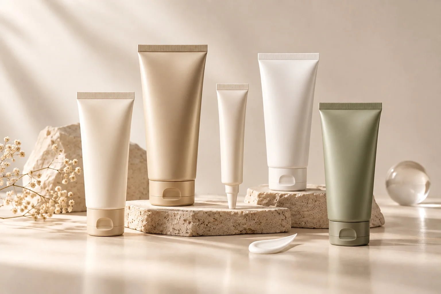 Airless bottles and active skincare packaging