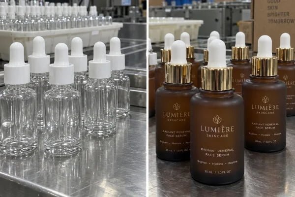 30ml custom frosted glass dropper bottle for facial serum